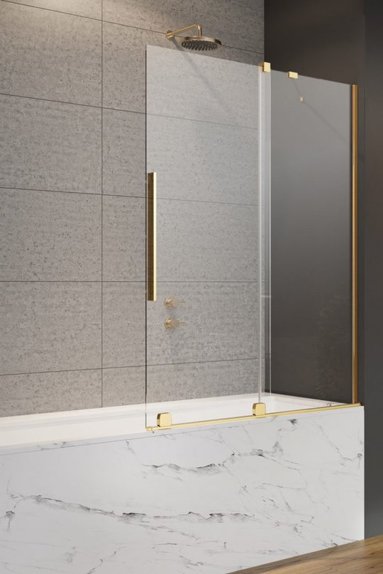 Раздвижная шторка для ванны Radaway Furo Gold PND II 100R (10109538-09-01R+10112494-01-01) Radaway Furo Розсувні