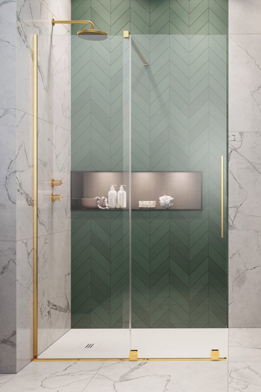 Душевая перегородка Radaway Furo Gold Walk-in 110L (10106588-09-01L+10110544-01-01) walk-in Прозоре