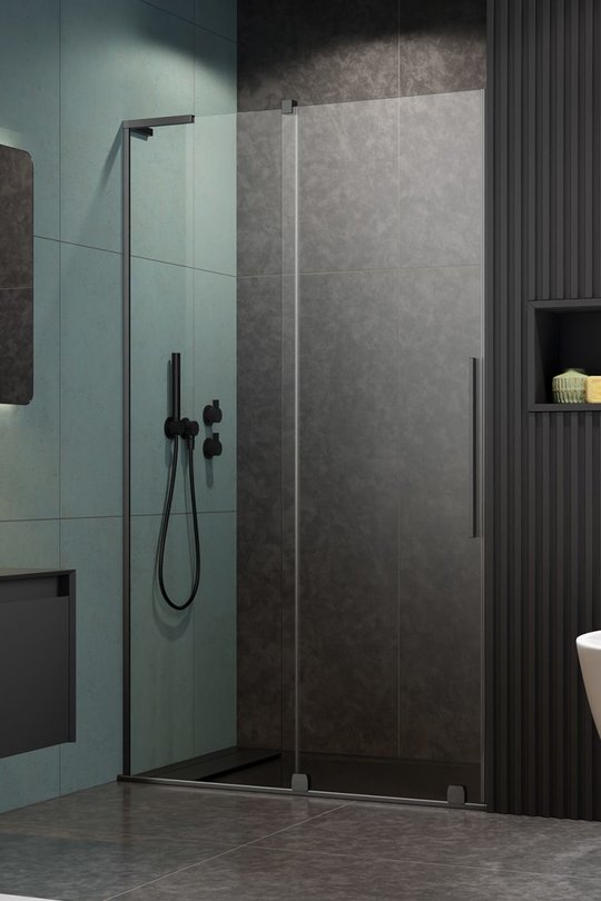 Душевая дверь Radaway Furo SL Brushed GunMetal DWJ 90 L (10307472-92-01L+10110430-01-01) двери Раздвижные тон стекла Прозрачное 