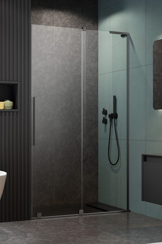 Душевая дверь Radaway Furo SL Brushed GunMetal DWJ 90 R (10307472-92-01R+10110430-01-01) двери Розсувні тон стекла Прозоре 