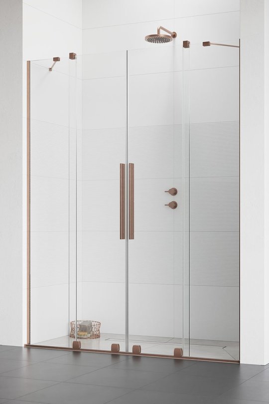 Душевая дверь Radaway Furo Brushed Copper DWD 160 (10108438-93-01+10111392-01-01) двери Раздвижные тон стекла Прозрачное 