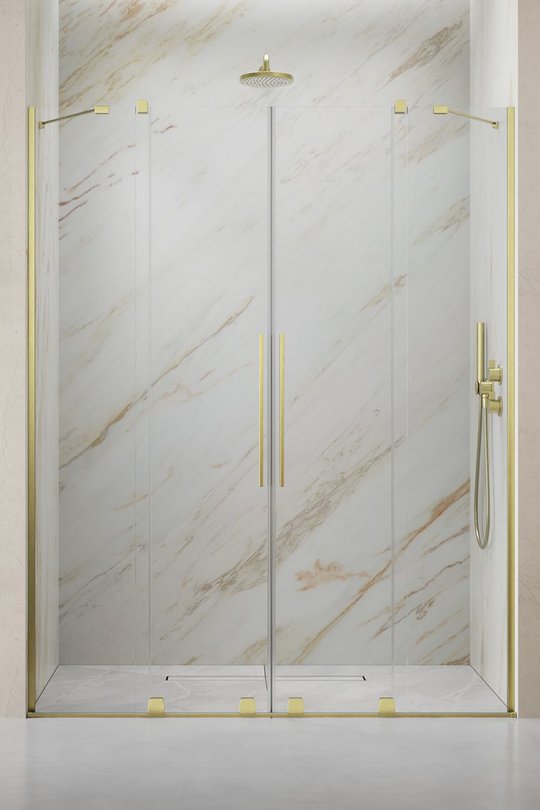 Душевая дверь Radaway Furo Brushed Gold DWD 180 (10108488-99-01+10111442-01-01) двери Розсувні тон стекла Прозоре 