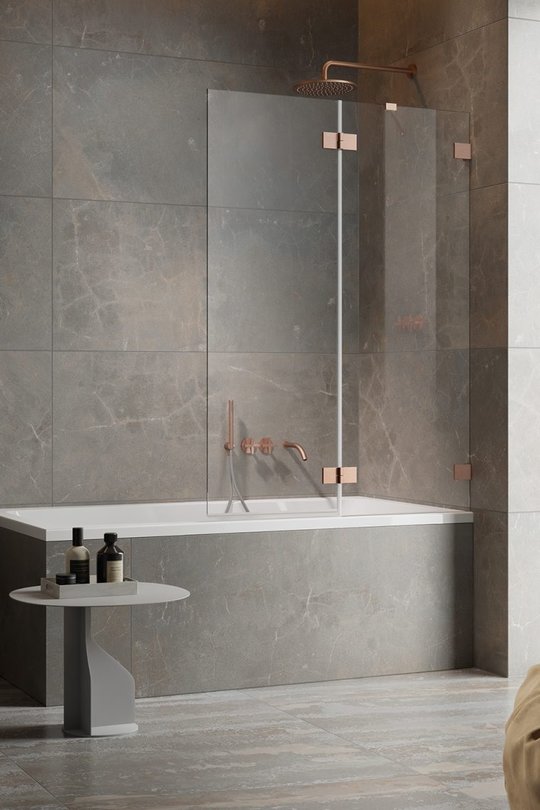 Распашная шторка для ванны Radaway Essenza Pro Brushed Copper PND II 130R (10102130-93-01R) Essenza Pro Распашные 