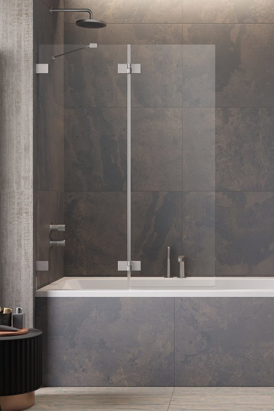 Распашная шторка для ванны Radaway Essenza Pro Brushed Nickel PND II 140L (10102140-91-01L) Radaway Essenza Pro Розпашні