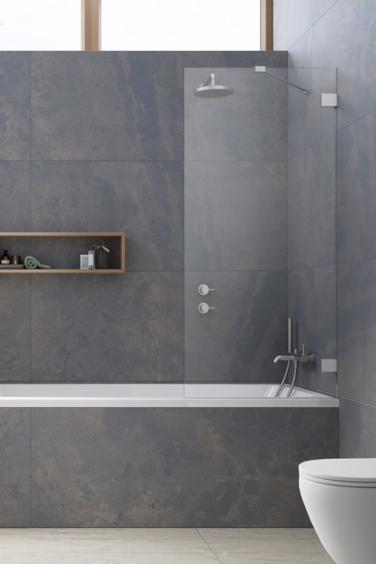 Стационарная шторка для ванны Radaway Essenza Pro Brushed Nickel PNJ II 70 (10101070-91-01) Essenza Pro Стационарные 