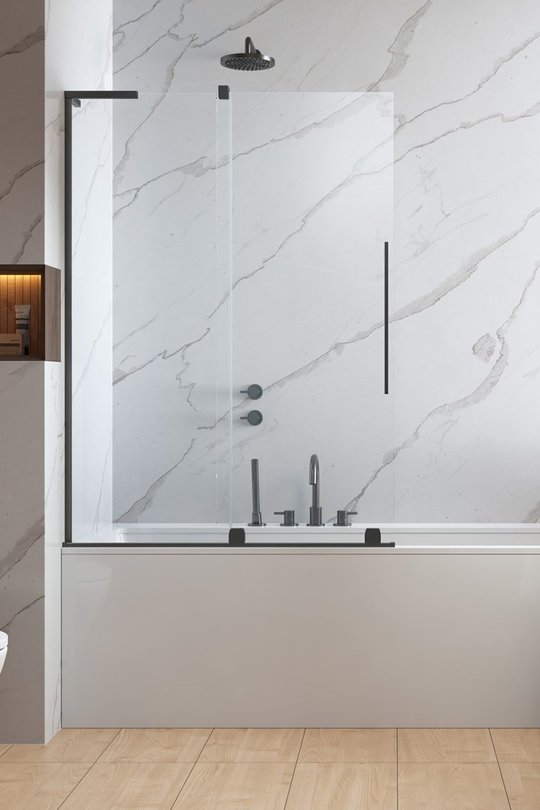 Раздвижная шторка для ванны Radaway Furo SL Brushed GunMetal PND II 120L (10309638-92-01L+10112594-01-01) Furo SL Раздвижные 