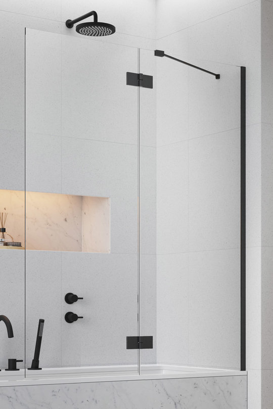 Распашная шторка для ванны Radaway Essenza Black PND II 140R (110002140-54-01R) Radaway Essenza Black Розпашні