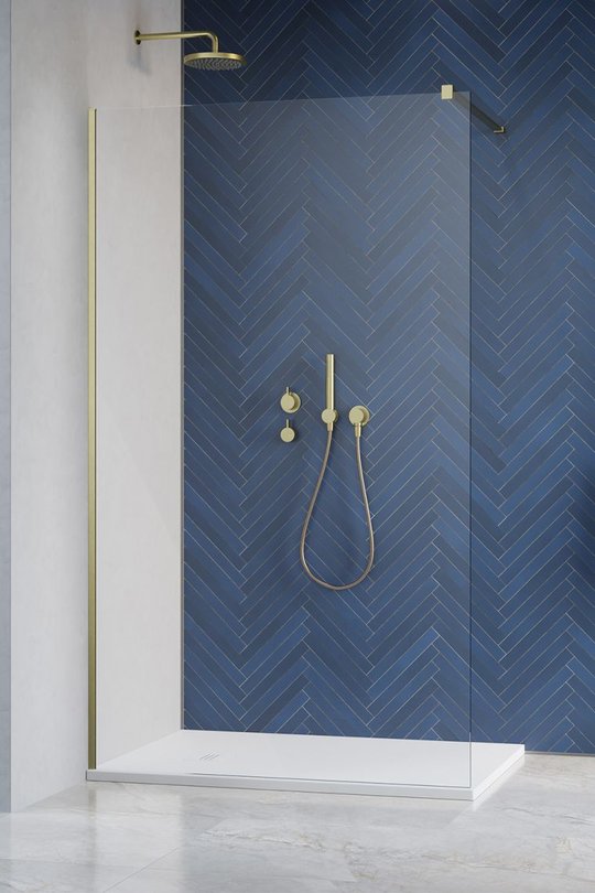 Душевая перегородка Radaway Modo New Brushed Gold II 145 см (389145-99-01) walk-in Прозрачное