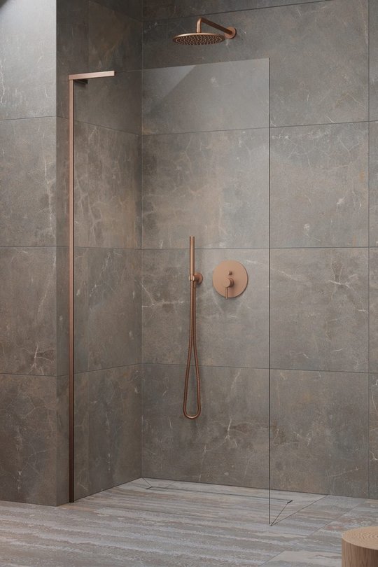 Душевая перегородка Radaway Modo SL Brushed Copper II 85 см (10319085-93-01L) walk-in Прозрачное