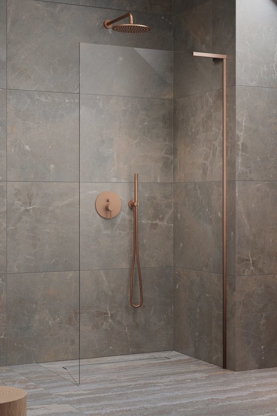 Душевая перегородка Radaway Modo SL Brushed Copper II 70 см (10319074-93-01R) walk-in Прозоре