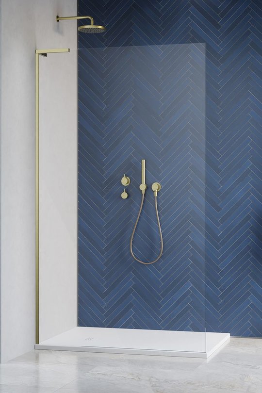 Душевая перегородка Radaway Modo SL Brushed Gold II 120 см (10319124-99-01L) walk-in Прозоре