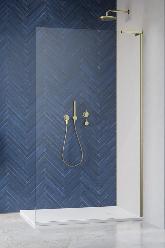 Душевая перегородка Radaway Modo SL Brushed Gold II 120 см (10319124-99-01R) walk-in Прозрачное