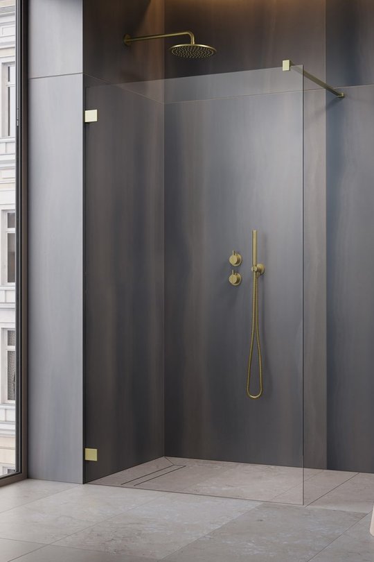 Душевая перегородка Radaway Essenza Pro Brushed Gold Walk-in 80 см (10103080-99-01) walk-in Прозоре