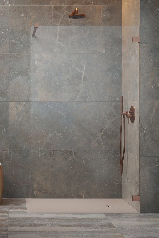 Душевая перегородка Radaway Essenza Pro Brushed Copper Walk-in 140 см (10103140-93-01) walk-in Прозрачное