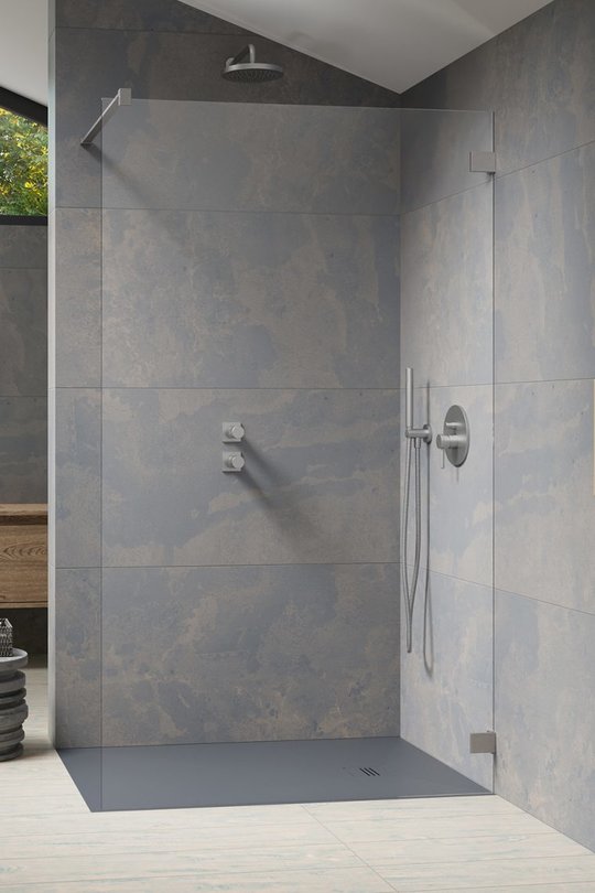Душевая перегородка Radaway Essenza Pro Brushed Nickel Walk-in 135 см (10103135-91-01) walk-in Прозрачное