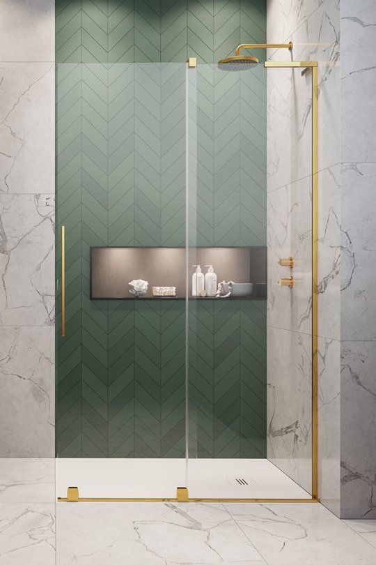 Душевая перегородка Radaway Furo SL Gold Walk-in 80R (10306438-09-01R+10110394-01-01) walk-in Прозрачное