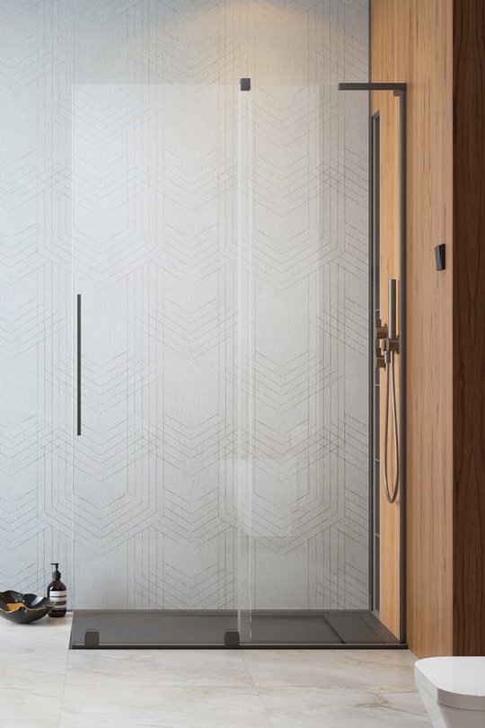 Душевая перегородка Radaway Furo SL Brushed GunMetal Walk-in 80R (10306438-92-01R+10110394-01-01) walk-in Прозрачное