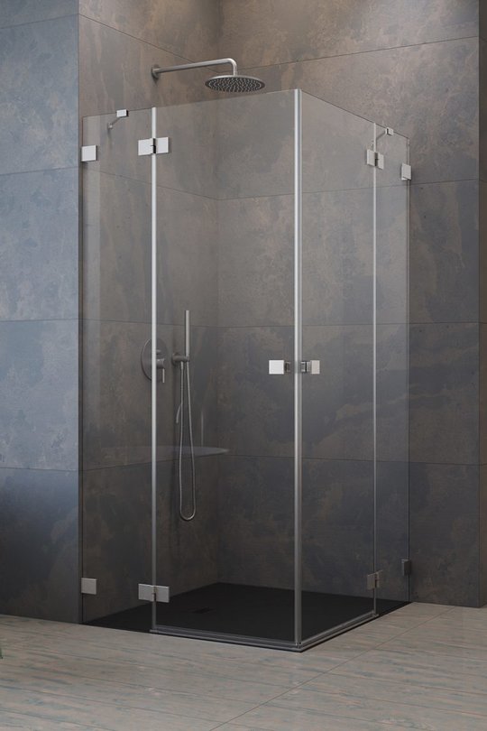 Душевая кабина Radaway Essenza Pro Brushed Nickel KDD 100Lx90R (10096100-91-01L+10096090-91-01R) Прямокутні Прозоре