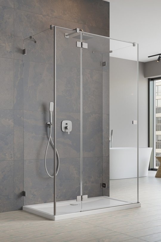 Душова кабіна Radaway Essenza Pro Brushed Nickel KDJ+S 110Lx100 Прямокутні Прозоре