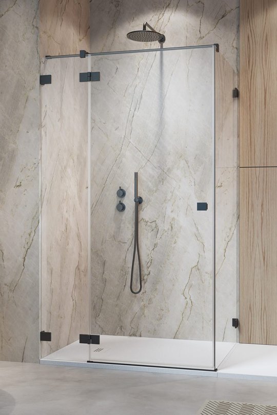 Душевая кабина Radaway Essenza Pro Brushed GunMetal KDJ 80Lx75 (10097080-92-01L+10098075-01-01) Прямоугольные Прозрачное