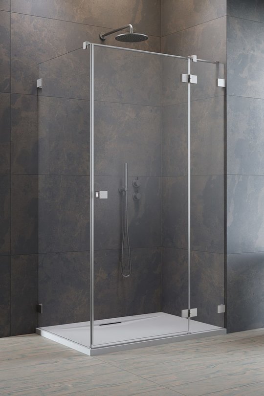 Душевая кабина Radaway Essenza Pro Brushed Nickel KDJ 120Rx75 (10097120-91-01R+10098075-01-01) Прямокутні Прозоре