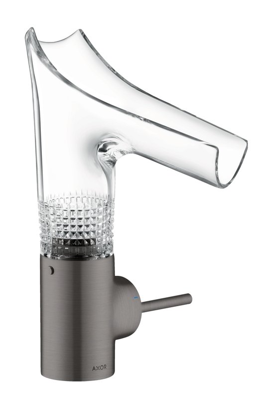 Змішувач для раковини Axor Starck V diamond cut, Brushed Black Chrome (12122340) Для раковини Чорний