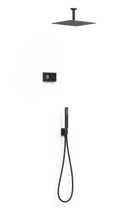 Электронный душевой комплект скрытого монтажа Tres SHOWER TECHNOLOGY, черный матовый (09288564NM) Душевые комплекты (системы) Черный матовый