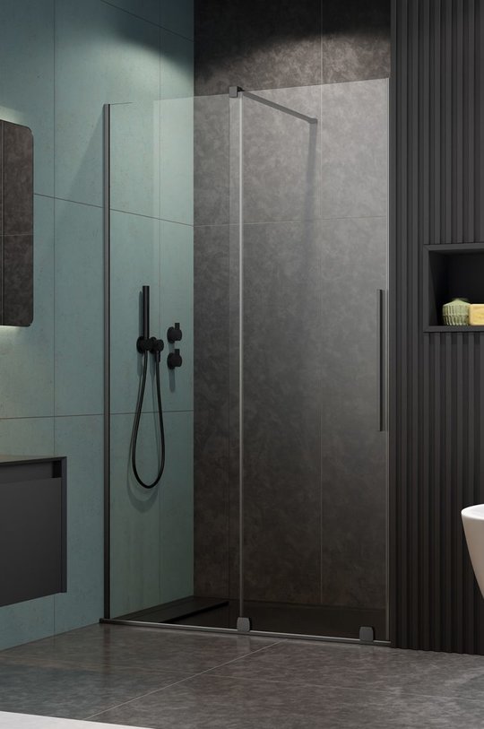Душевая дверь Radaway Furo Brushed GunMetal DWJ 110L (10107572-92-01L+10110530-01-01) двери Раздвижные тон стекла Прозрачное 