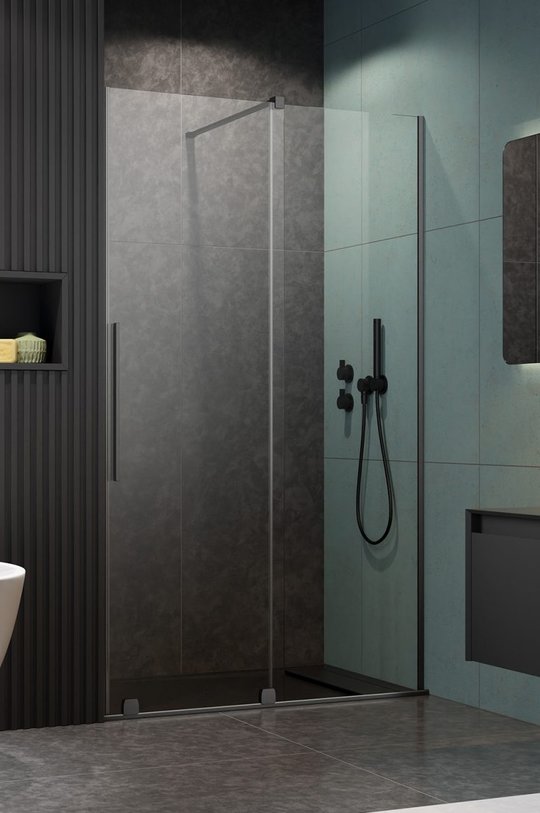 Душевая дверь Radaway Furo Brushed GunMetal DWJ 90R (10107472-92-01R+10110430-01-01) двери Раздвижные тон стекла Прозрачное 