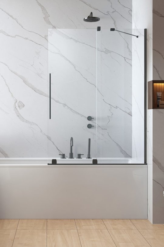 Раздвижная шторка для ванны Radaway Furo Brushed GunMetal PND II 110R (10109588-92-01R+10112544-01-01) Furo Раздвижные 
