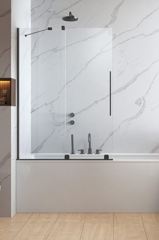 Раздвижная шторка для ванны Radaway Furo Brushed GunMetal PND II 140L (10109738-92-01L+10112694-01-01) Furo Раздвижные 