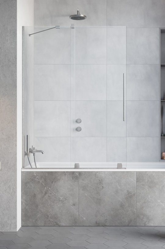 Раздвижная шторка для ванны Radaway Furo Brushed Nickel PND II 110L (10109588-91-01L+10112544-01-01) Furo Раздвижные 