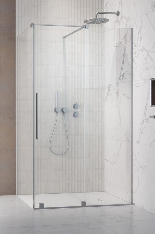 Душевая кабина Radaway Furo Brushed Nickel KDJ 90Rx90 (10104472-91-01R+10110430-01-01+10113090-01-01) Квадратные Прозрачное
