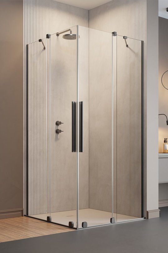 Душевая кабина Radaway Furo Brushed GunMetal KDD 100Lx100R (10105100-92-01L+10105100-92-01R) Квадратные Прозрачное