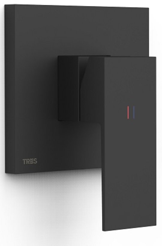 Змішувач Tres Slim Exclusive SLIM-TRES, чорний матовий (10627701nm) Для ванни, Для душа Чорний матовий