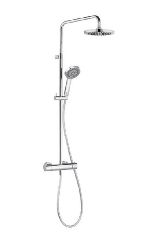 Термостатична душова стійка Kludi A-QA Dual Shower System (661950500) Душові стійки Хром