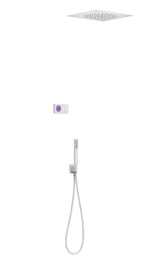 Электронный душевой комплект скрытого монтажа Tres SHOWER TECHNOLOGY, белый матовый (09286584BM) Душевые комплекты (системы) Белый матовый