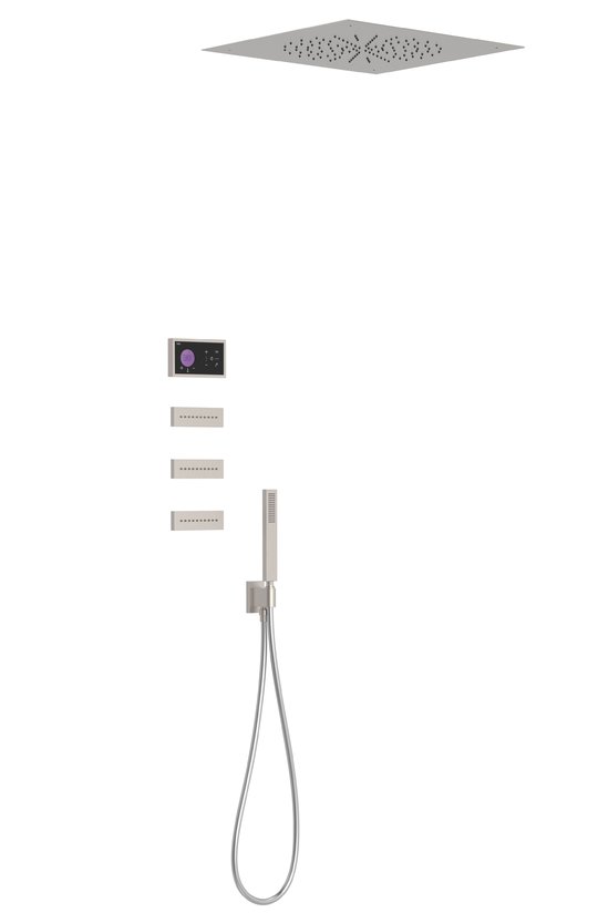 Электронный душевой комплект скрытого монтажа Tres SHOWER TECHNOLOGY, сталь (09288312AC) Душевые комплекты (системы) Сталь