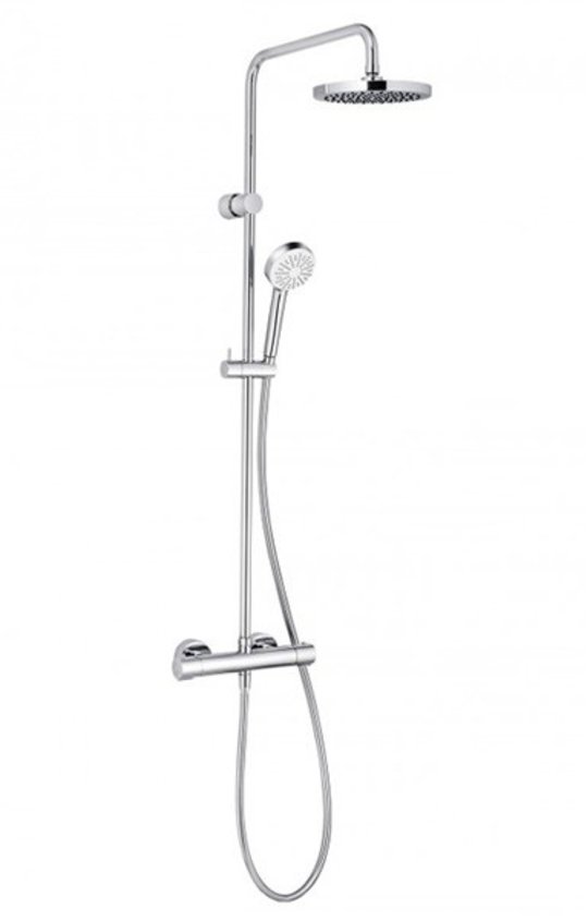 Термостатична душова стійка Kludi Logo DUAL SHOWER SYSTEM (680940500) Душові стійки Хром