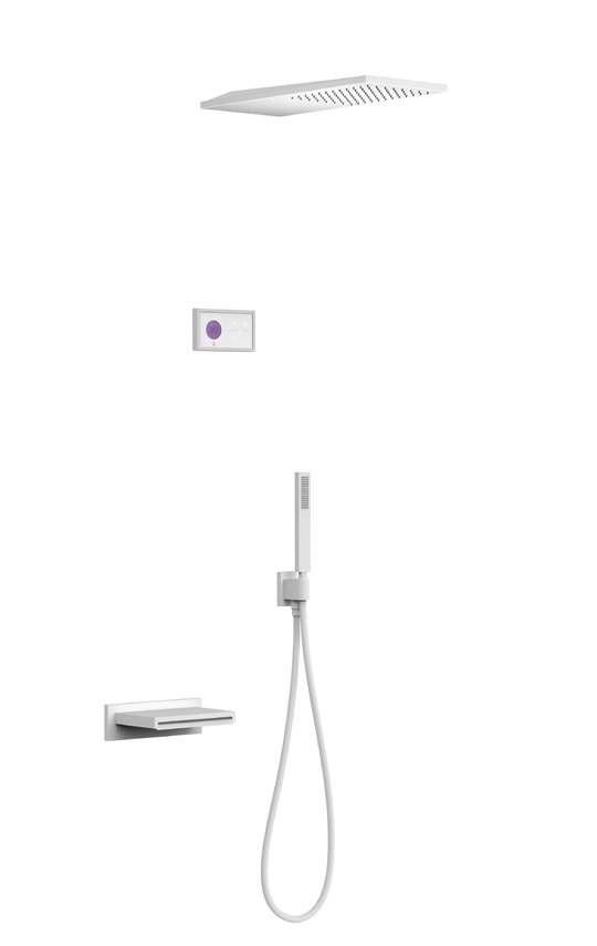 Електронний душовий комплект прихованого монтажу Tres SHOWER TECHNOLOGY, білий матовий (09286316bm) Душові комплекти (системи) Білий матовий