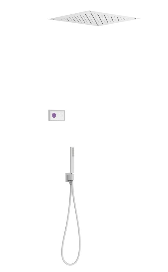 Электронный душевой комплект скрытого монтажа Tres SHOWER TECHNOLOGY, белый матовый (09286561BM) Душевые комплекты (системы) Белый матовый
