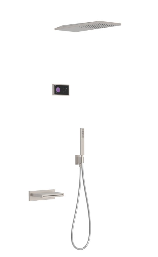 Электронный душевой комплект скрытого монтажа Tres SHOWER TECHNOLOGY, сталь (09288316AC) Душевые комплекты (системы) Сталь