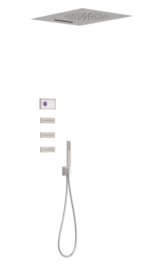 Электронный душевой комплект скрытого монтажа Tres SHOWER TECHNOLOGY, сталь (09286404AC) Душевые комплекты (системы) Сталь