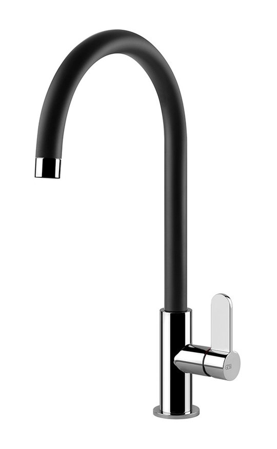 Смеситель для кухни Gessi Kitchen HELIUM, матовый черный/хром (60075-399) Для кухни Хром-черный