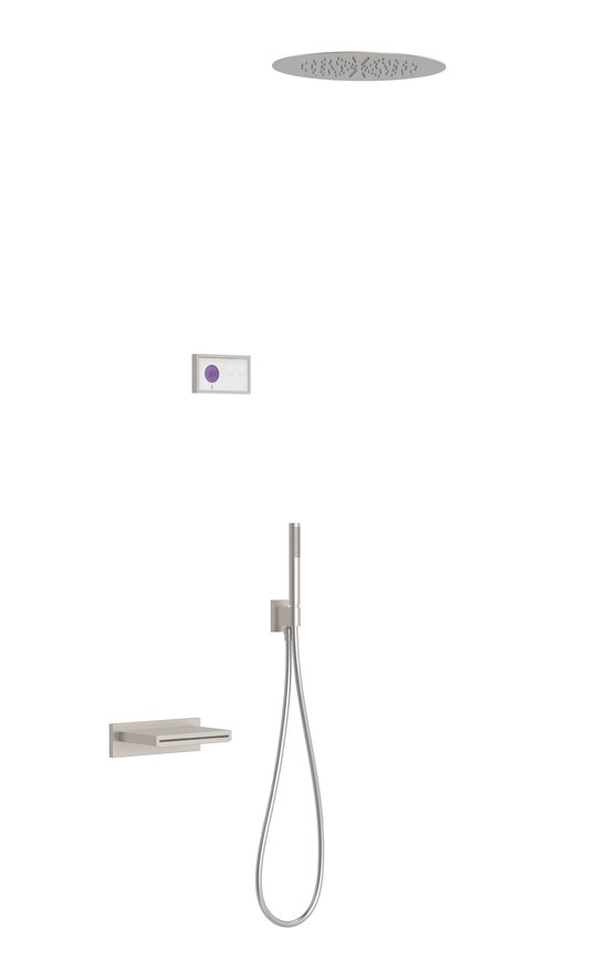Электронный душевой комплект скрытого монтажа Tres SHOWER TECHNOLOGY, сталь (09286320AC) Душевые комплекты (системы) Сталь