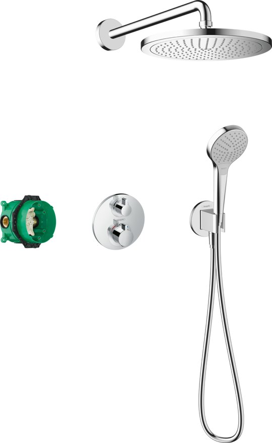 Термостатическая душевая система Hansgrohe Croma, хром (27954000) Душевые стойки Хром