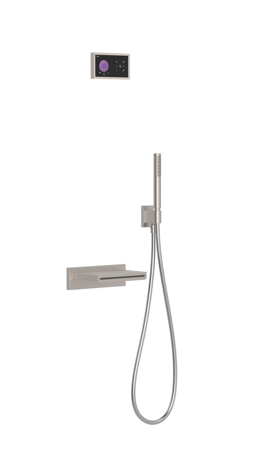 Электронный душевой комплект для ванны скрытого монтажа Tres SHOWER TECHNOLOGY, сталь (09288556AC) Душевые комплекты (системы) Сталь