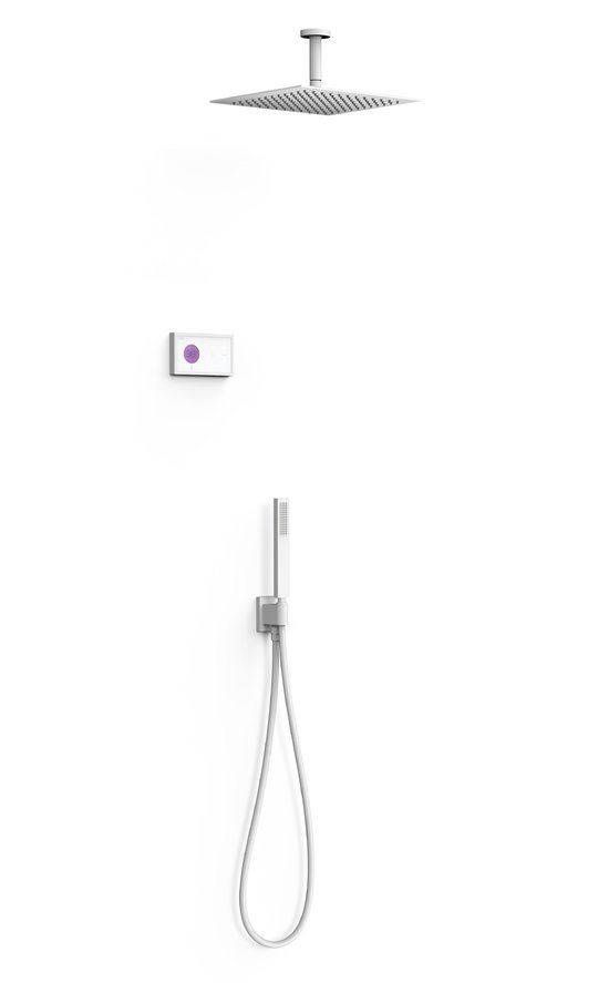 Электронный душевой комплект скрытого монтажа Tres SHOWER TECHNOLOGY, белый матовый (09286564BM) Душевые комплекты (системы) Белый матовый