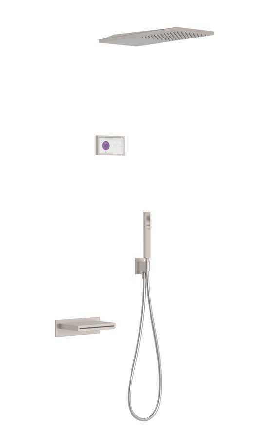 Электронный душевой комплект скрытого монтажа Tres SHOWER TECHNOLOGY, сталь (09286316AC) Душевые комплекты (системы) Сталь