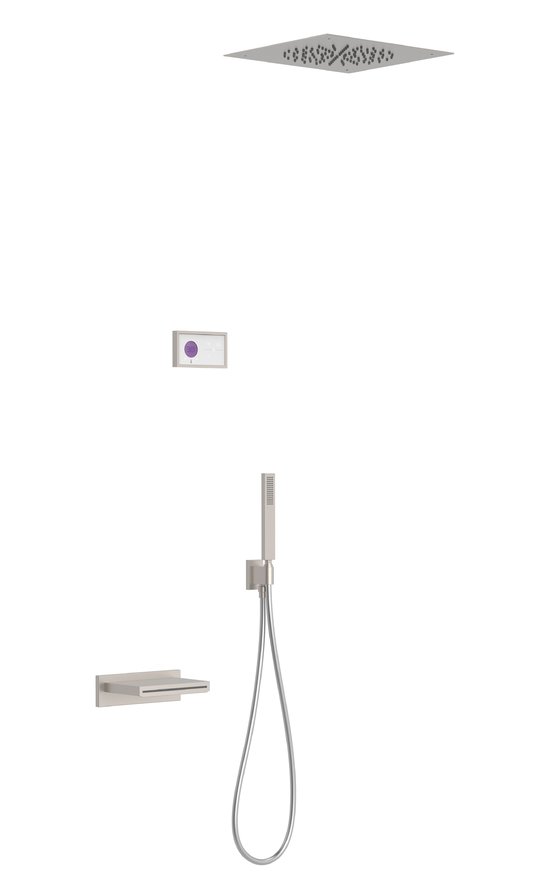 Електронний душовий комплект прихованого монтажу Tres SHOWER TECHNOLOGY, сталь (09286315ac) Душові комплекти (системи) Сталь